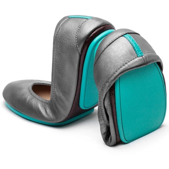 Tieks Shoes - Tieks Metallic Pewter Ballet Flats Ballerina Shoes